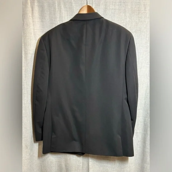 von furstenberg black men’s dinner jacket suit blazer coat w/metal buttons. 46R - Picture 6 of 15